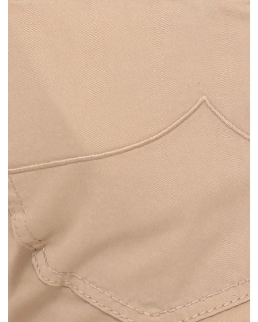 Jacob Cohen Natural Logo-Patch Straight-Leg Trousers for men