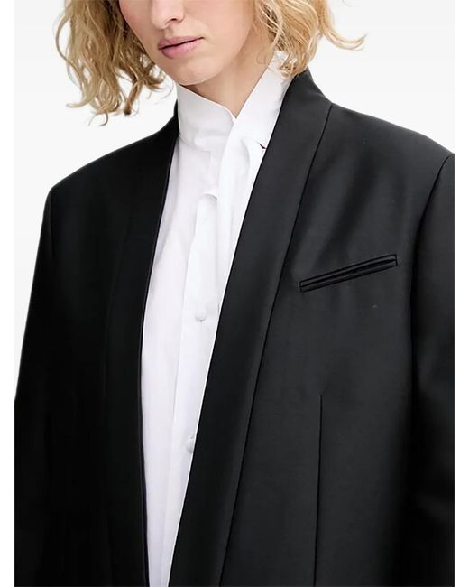 KENZO Black Notched-Lapel Coat