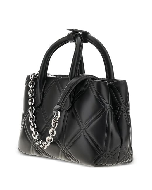 Emporio Armani Black Quilted Tote Bag