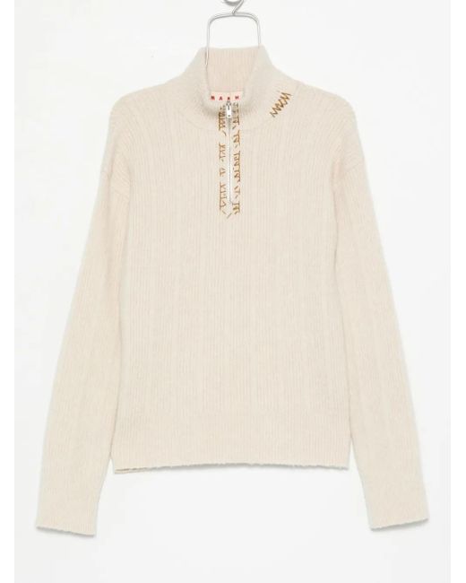 メンズ Marni タートルネック セーター Natural