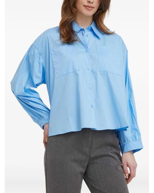 Benetton Blue Pocket Button Shirt