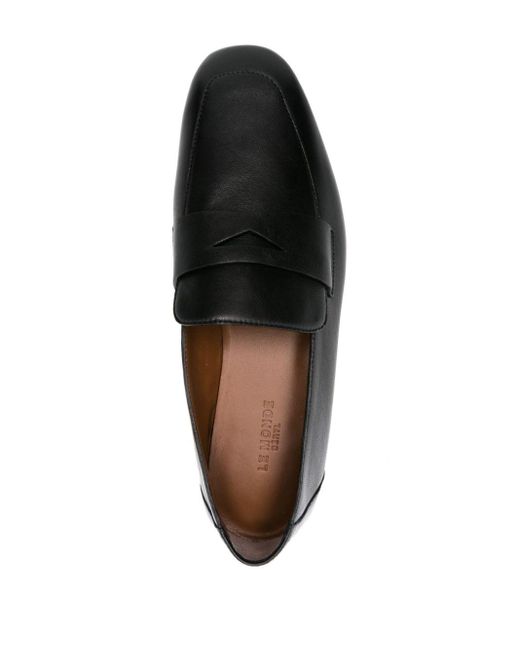 Le Monde Beryl Gray Soft Placket Leather Loafers