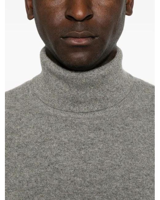 Bompard Gray Turtleneck Sweater for men