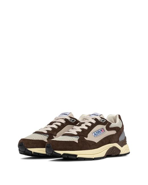 Autry White Hyperway Mesh-Panels Sneakers