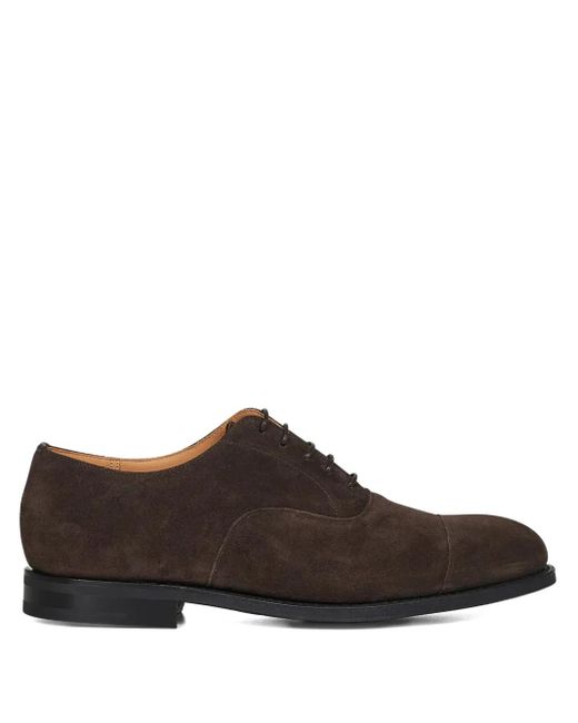 Church's Brown Lace-Up Suede Oxford Shoes for men
