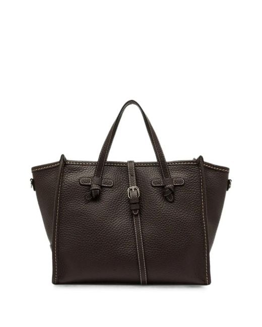 Gianni Chiarini Black Miss Marcella Grained Leather Tote Bag