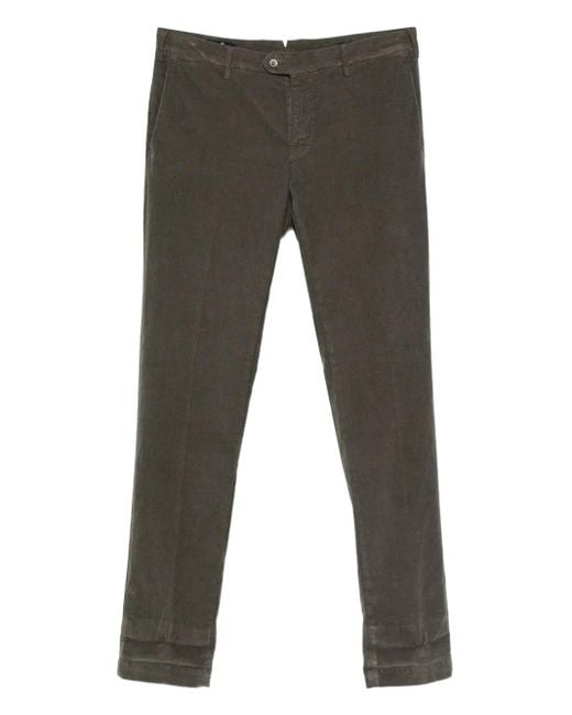 Mason's Gray Buttoned Straight-Leg Trousers for men