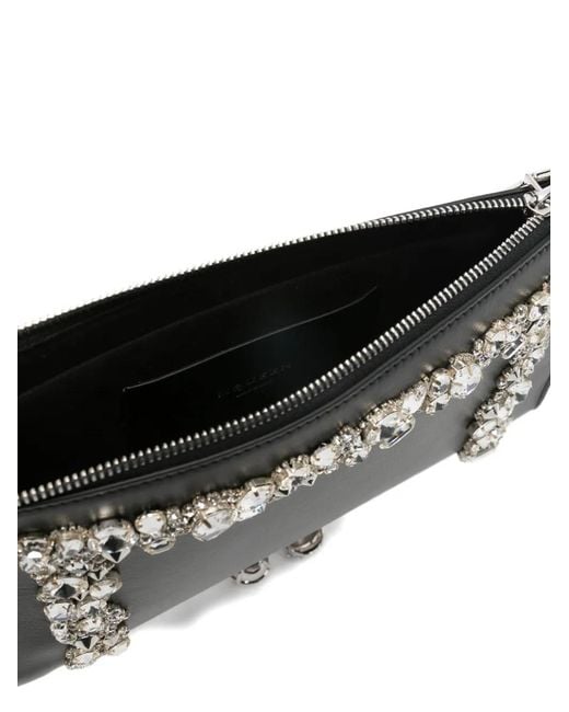 Alexander McQueen Black Knuckle Clutch Bag