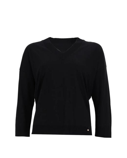 Herno Black Pull À Col V