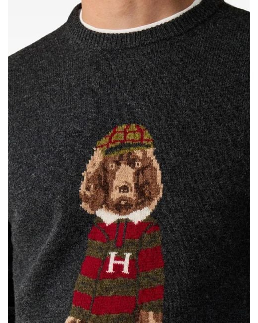 Hackett Harry Strickpullover Mit Grafischem Print in Black für Herren