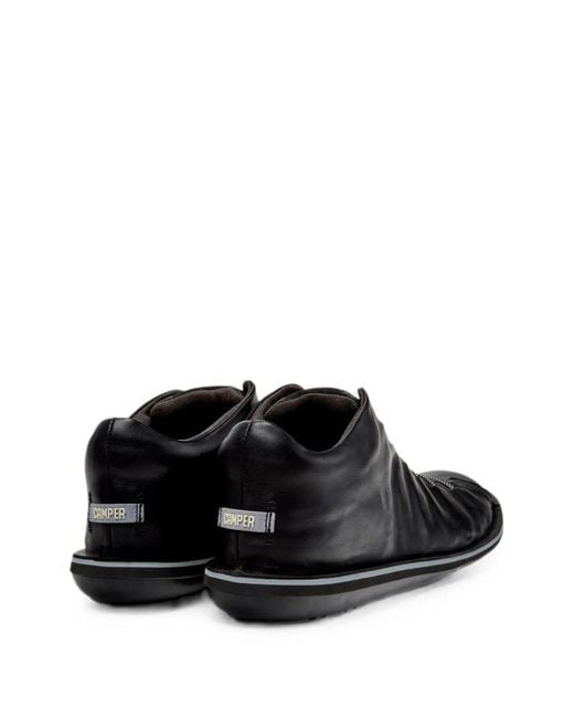 Camper Black Beetle Smooth Leather Sneakers for men