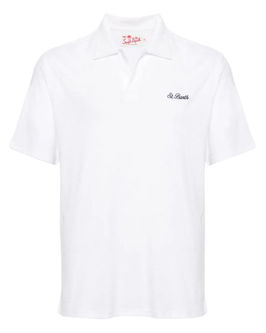Mc2 Saint Barth White Jeremy Terry-Cloth Polo Shirt for men