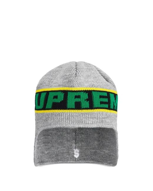 Berretto Con Logo Jacquard di Supreme in Green da Uomo