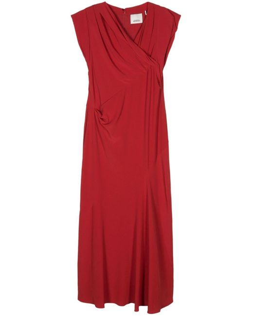Isabel Marant Mouwloze Maxi-jurk in het Red
