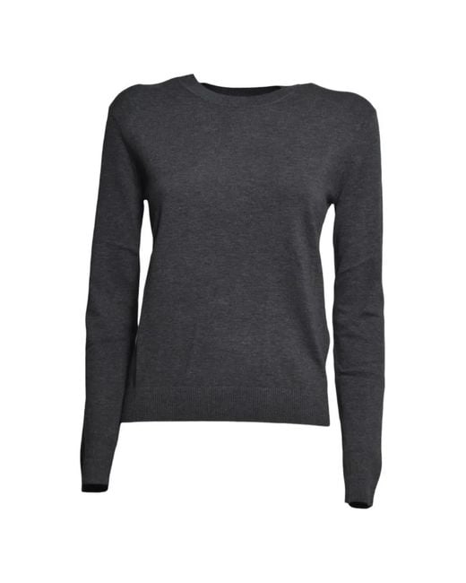 Weekend by Maxmara Black Crew-Neck Long-Sleeve Sweater