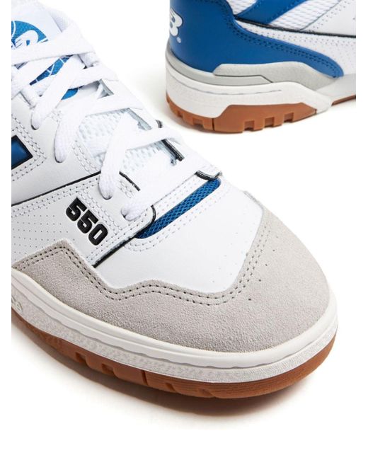 New Balance Blue 550 Colour-block Leather Sneakers for men