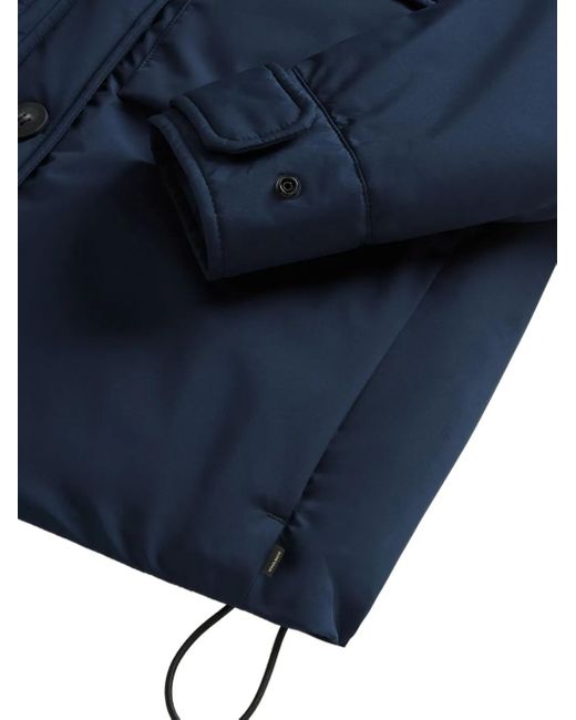 Woolrich Blue Flap-Pocket Padded Jacket