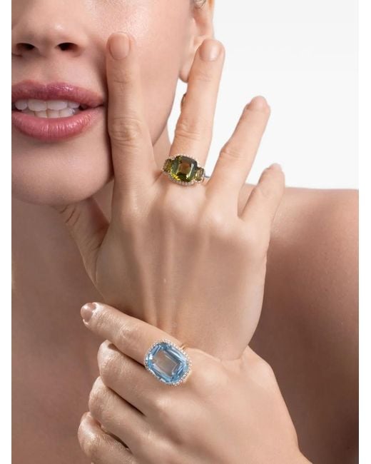 Goshwara Blue Gossip Topaz And Diamond Ring