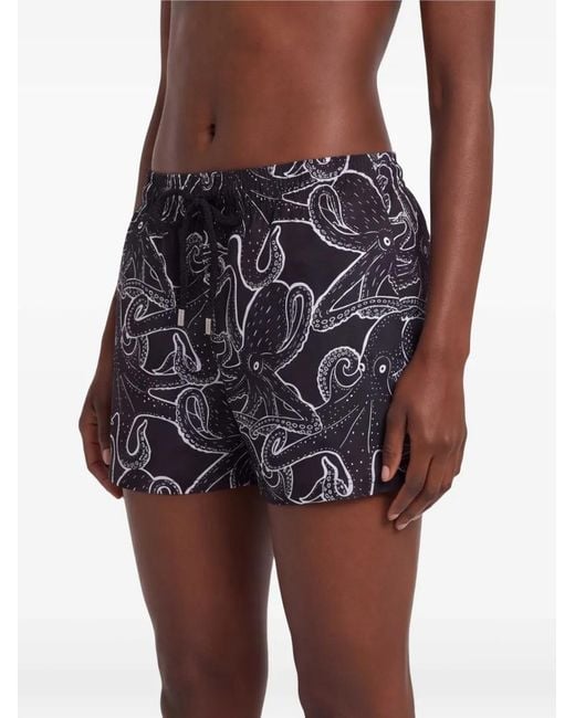 Vilebrequin Black Poulpes Swim Shorts for men