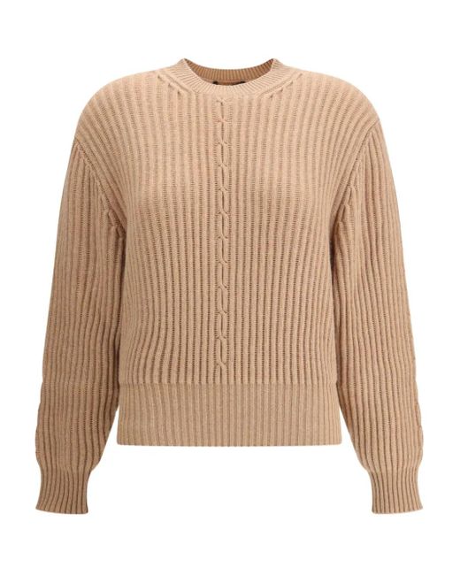 Loro Piana リブニット セーター Natural