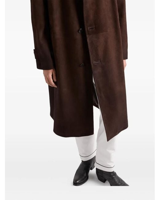 Prada Brown Suede Coat for men