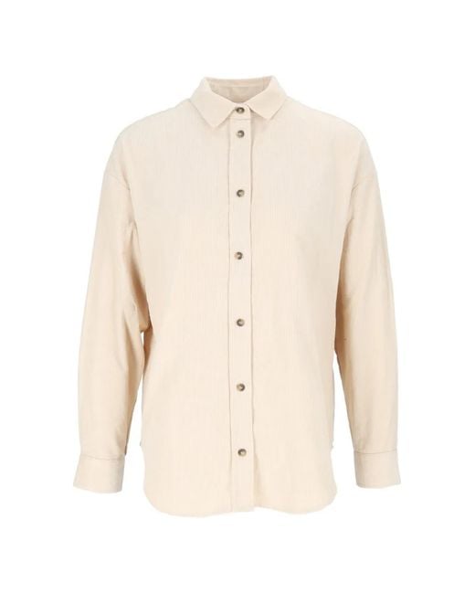 Mc2 Saint Barth Natural Corduroy Logo-Patch Shirt