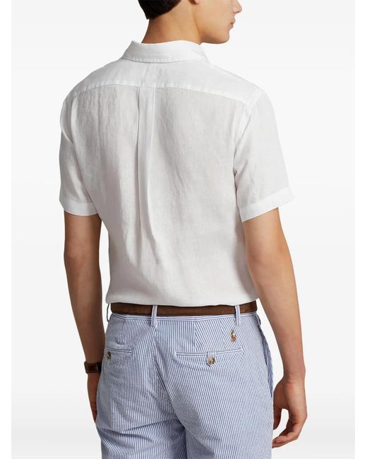 Polo Ralph Lauren Embroidered-Pony Shirt in White for Men | Lyst