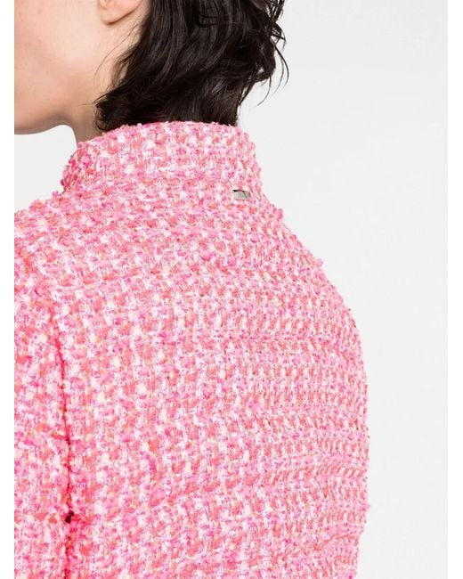 Herno Pink Padded Tweed Jacket