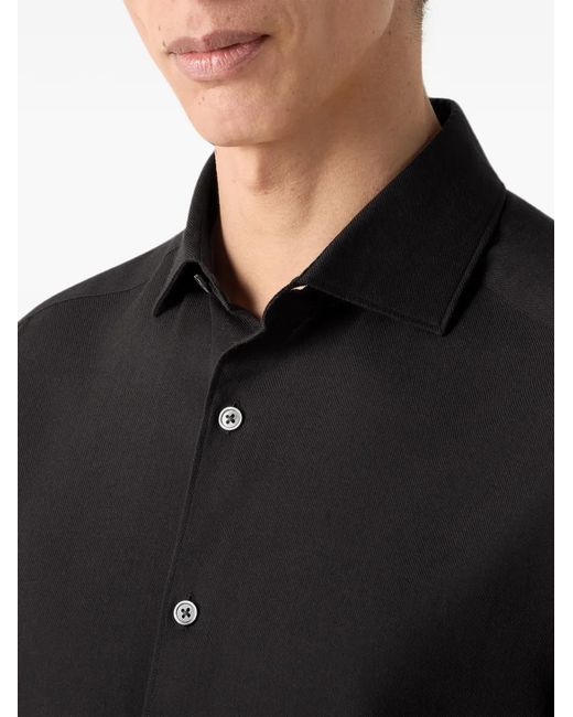 Zegna Black Cashco Shirt for men