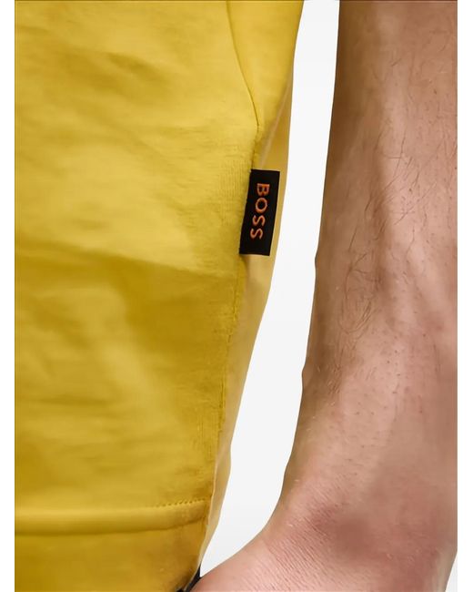 Boss Yellow Logo-Print T-Shirt for men