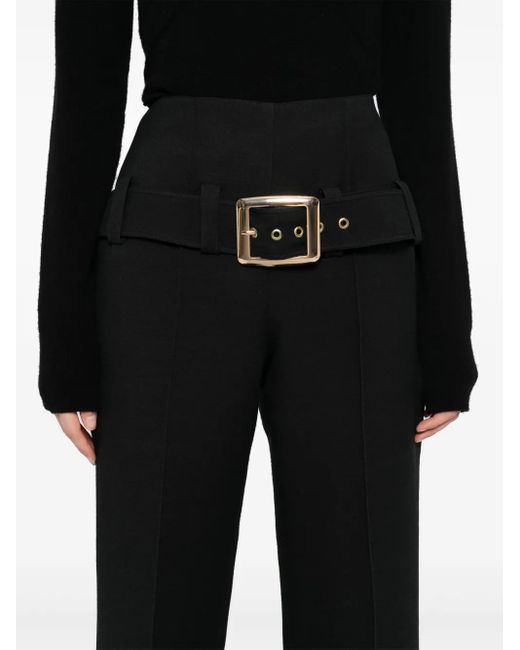 Isabel Sanchis Black Macar High-Waisted Trousers