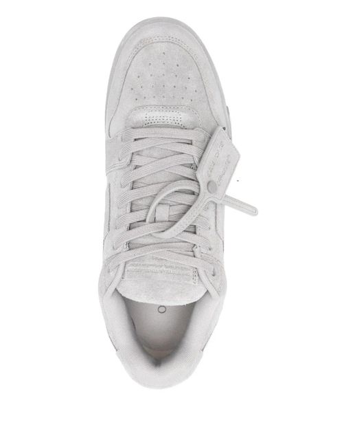 Off-White c/o Virgil Abloh Gray Chunky Sole Sneakers With Mixed Material Design for men