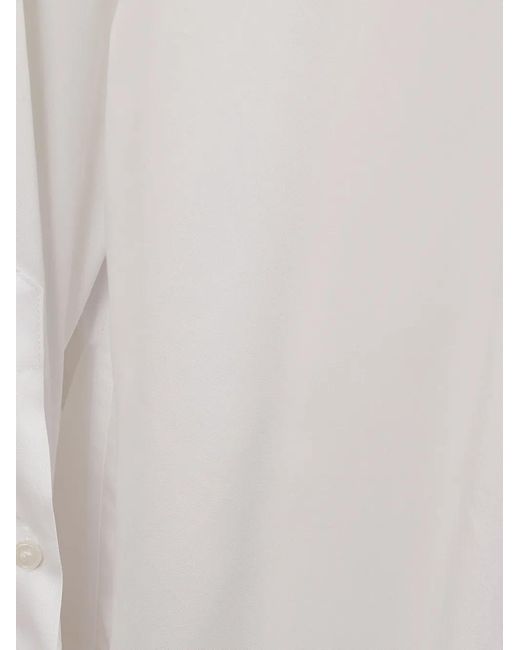 Dondup White Concealed-Front Buttoned-Cuffs Shirt