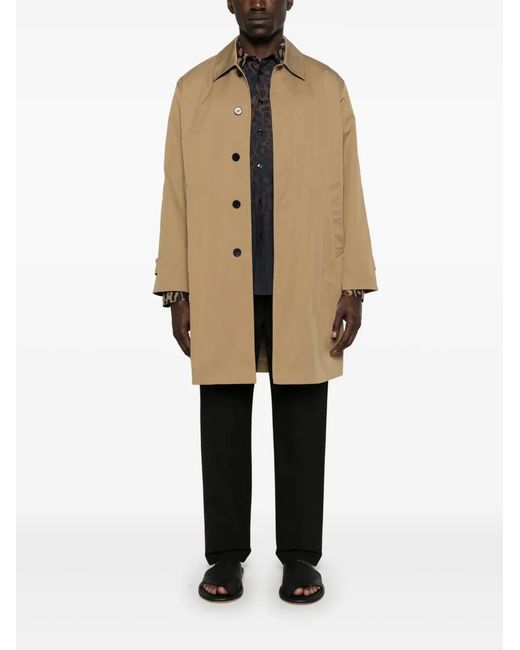 Amaranto Natural Twill Trench Coat for men