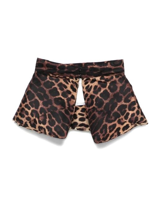 Corbata con estampado de leopardo Moschino de color Black