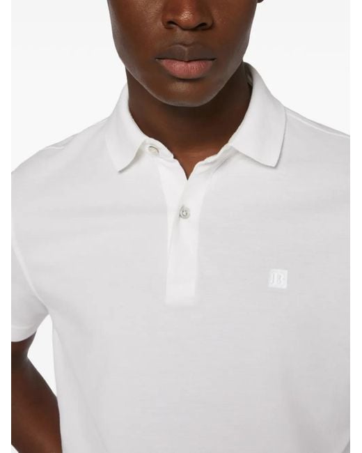 Boggi White Mother-Of-Pearl Buttons Polo Shirt for men