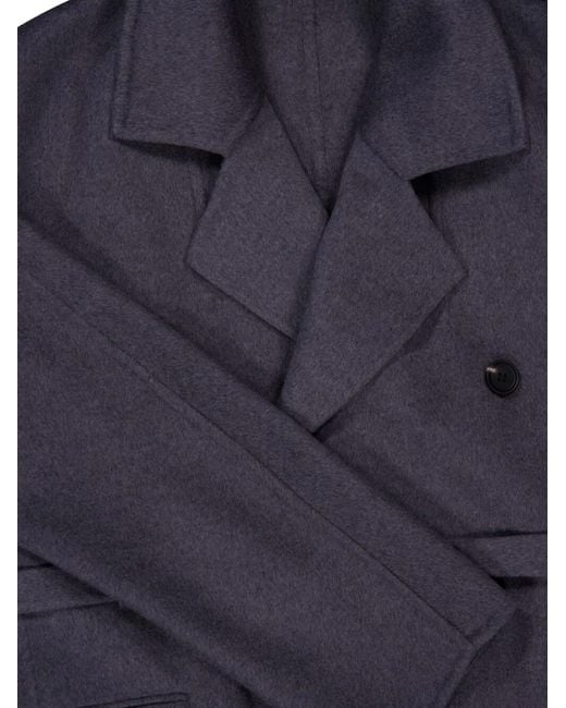 Ferragamo Black Double-Breasted Coat