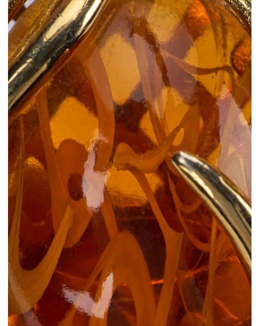 Roberto Cavalli Oorbellen Verfraaid Met Parels in het Metallic