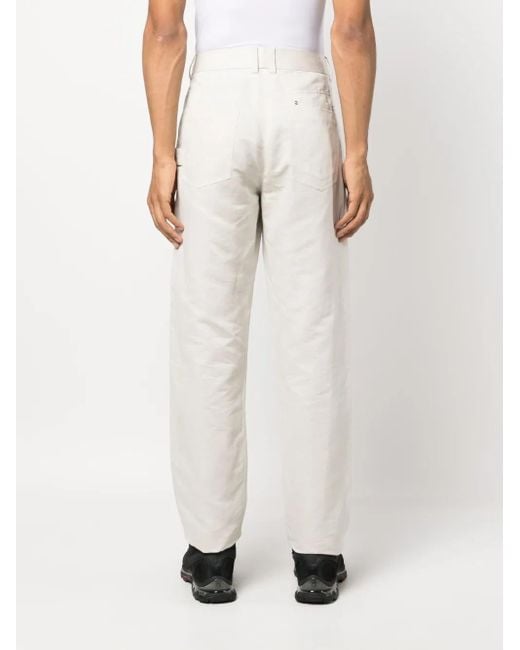Helmut Lang White Carpenter Straight-Leg Trousers for men
