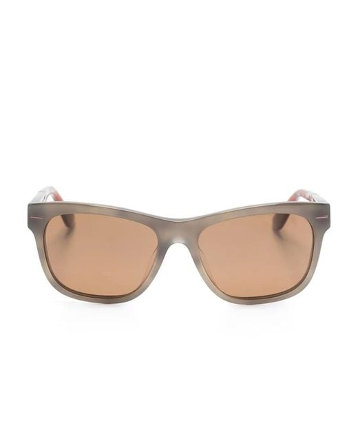 Brunello Cucinelli Natural Logo-Engraved Sunglasses