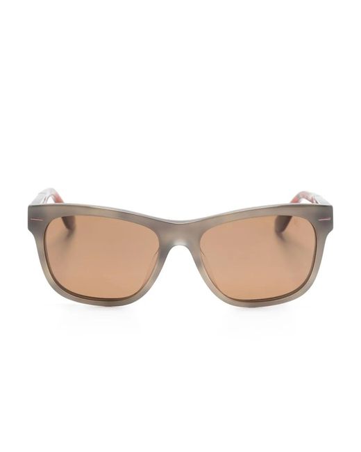 Brunello Cucinelli Natural Logo-Engraved Sunglasses