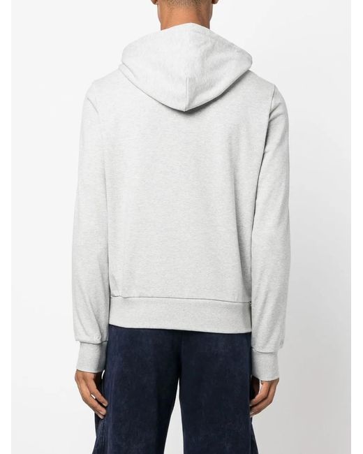 DIESEL Gray Logo-Print Drawstring Hoodie for men