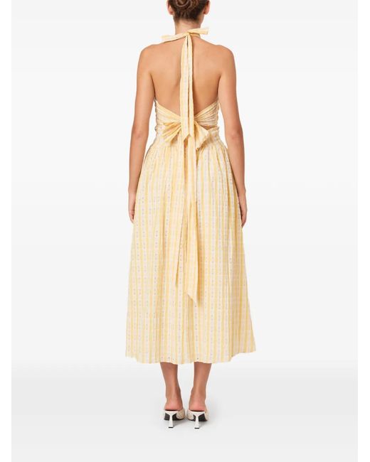 Rosie Assoulin Metallic Robe Mi-Longue Dos Nu