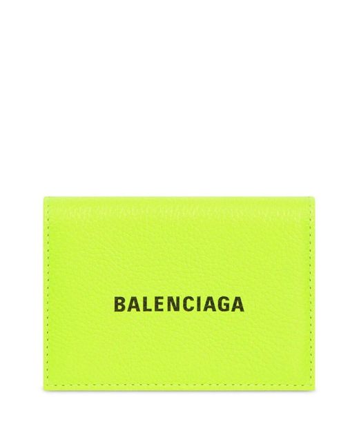 Balenciaga Yellow Logo-print Wallet for men