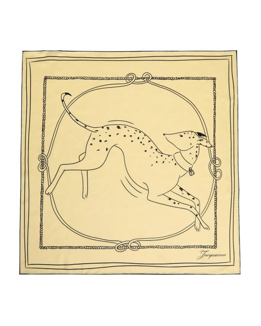 Jacquemus Metallic Dalmatian Dog Print Scarf