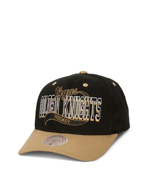Mitchell & Ness Black Vegas Golden Knights Block Tonal Topstitching Cap for men
