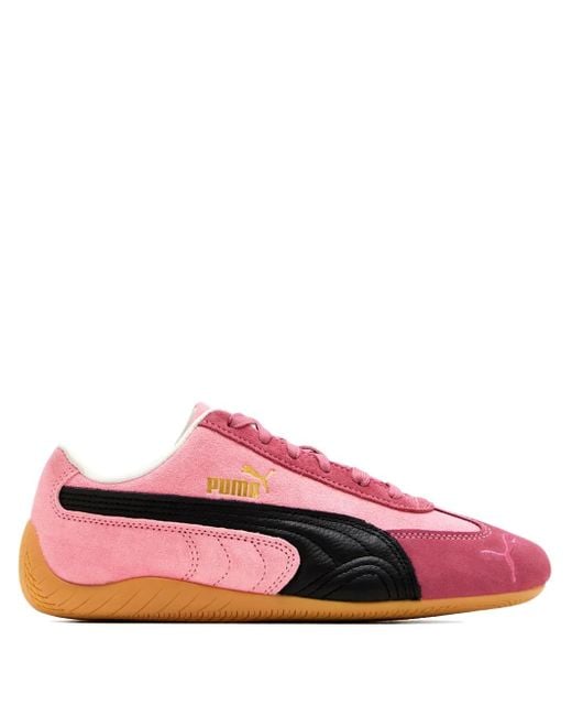 PUMA Pink Speedcat Suede-Leather Sneakers