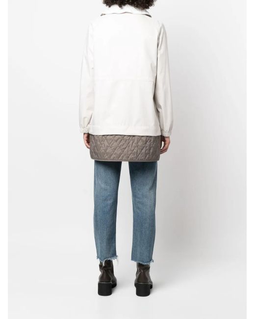 Moorer Gelaagde Parka in het White