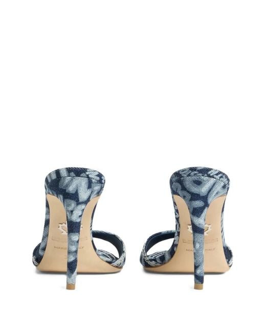 DSquared² Blue Rebel Hibiscus Sandals