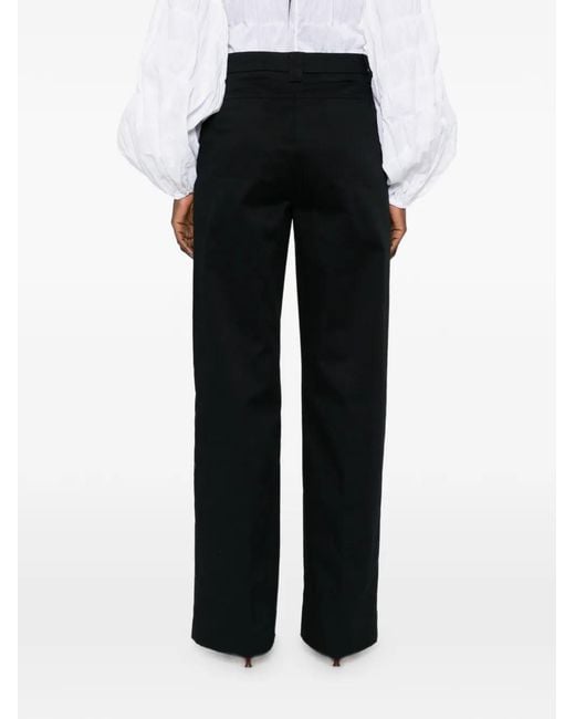 Thelatest Black Belt-Loop Pocket Trousers